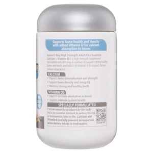 (PRE ORDER) Nature's Way Adult Vita Gummies Sugar Free High Strength Calcium 60 Gummies shelf life 2yrs